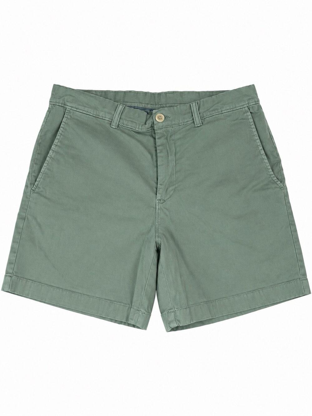 Roundtree & Yorke Men’s Chino Shorts Size 34 Sage Green Cotton Stretch